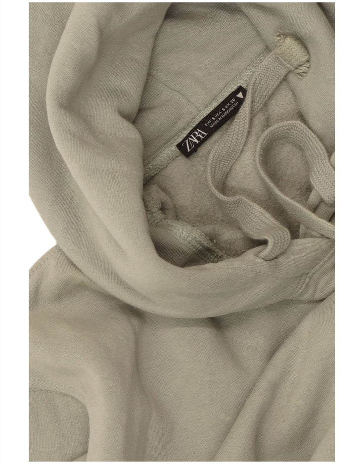 Zara Herre Loose Fit Hoodie Jumper Lille Grøn