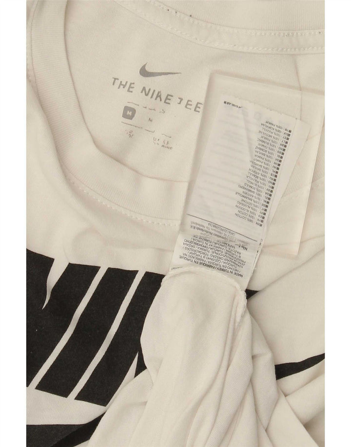 Nike grafisk t-shirt til mænd, medium hvid bomuld