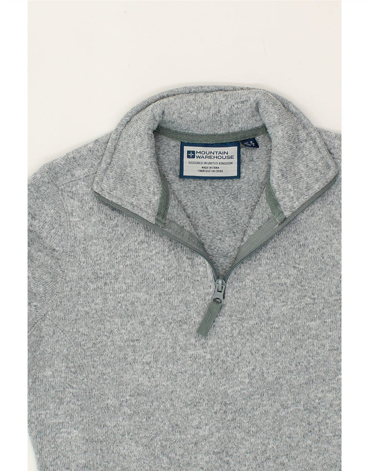 MOUNTAIN WAREHOUSE Womens Zip Neck Fleece Jumper UK 8 Small  Grey Vintage Mountain Warehouse and Second-Hand Mountain Warehouse from Messina Hembry 