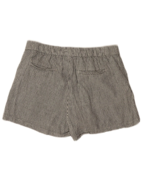 J. Crew Chino Shorts til kvinder Small W30 Grå nålestribet linned