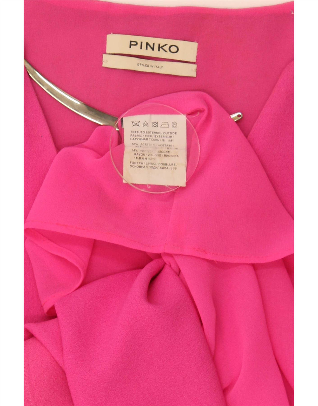 Pinko Womens Sleeveless Shift Dress UK 10 Small Pink Acetate