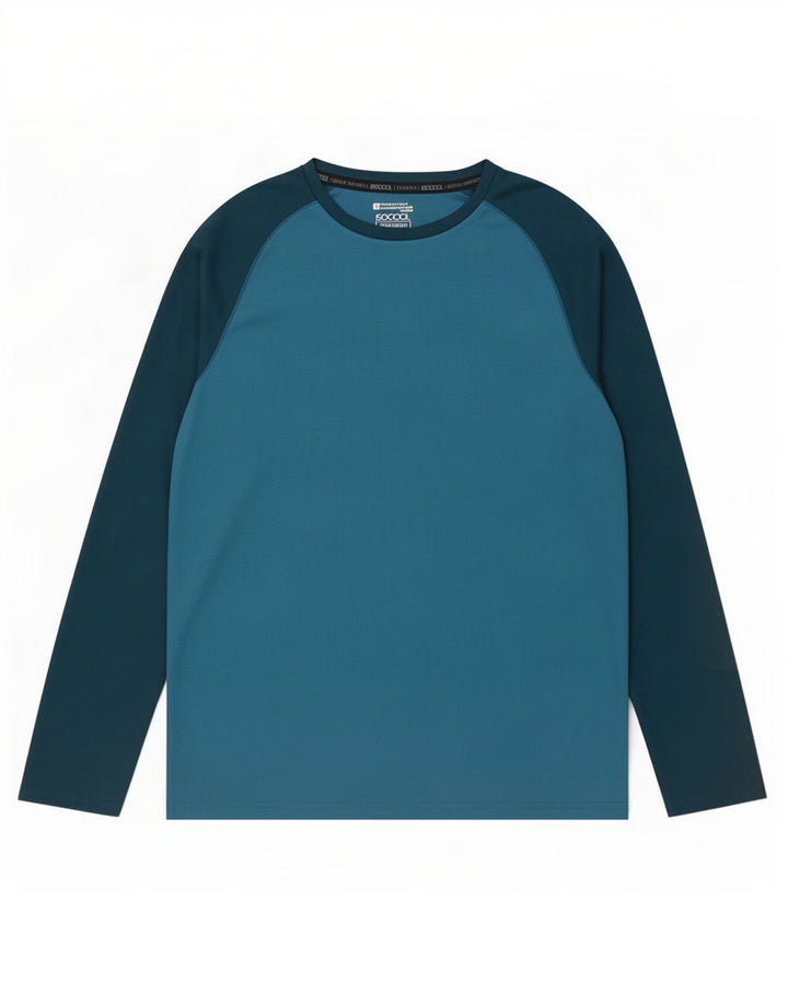 Mountain Warehouse Herre IsoCool Top Langærmet Medium Blue Colourblock