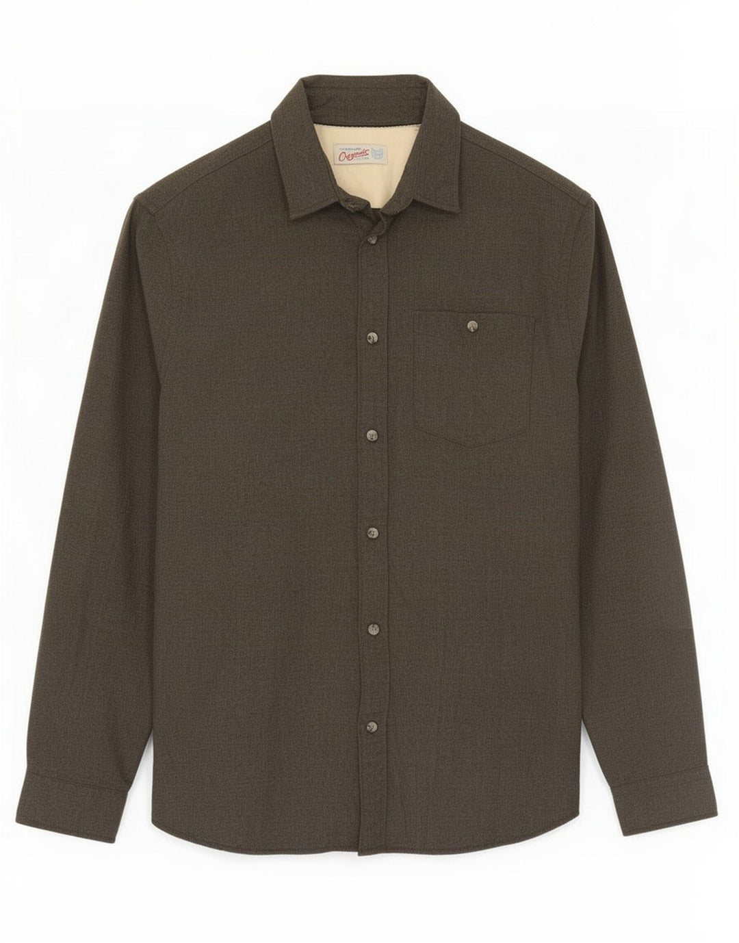 Jack & Jones herre flannelskjorte mellemgrå bomuld