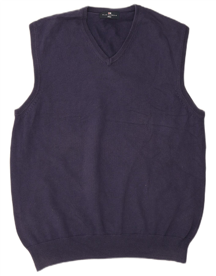 Marks & Spencer Herre Blue Harbor Vest Tank Top Stor Marineblå Bomuld