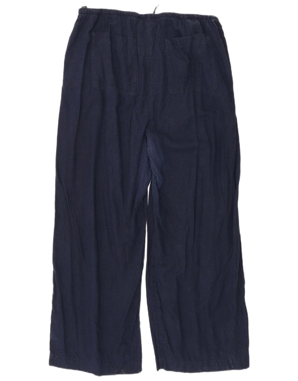 Marks & Spencer Højtaljede Chinobukser til kvinder UK 18 XL W36 L29 Navy Blue