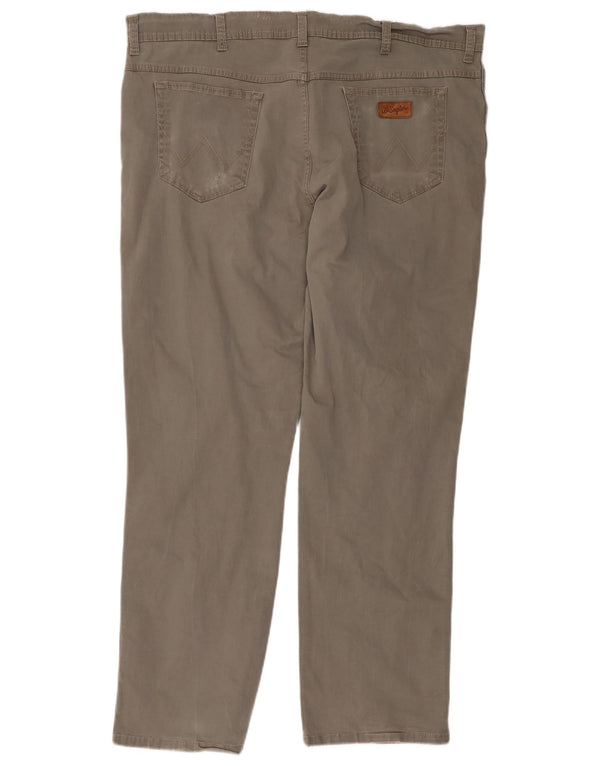 Wrangler Herre Texas Stretch Lige Casual Bukser W42 L32 Grå Bomuld