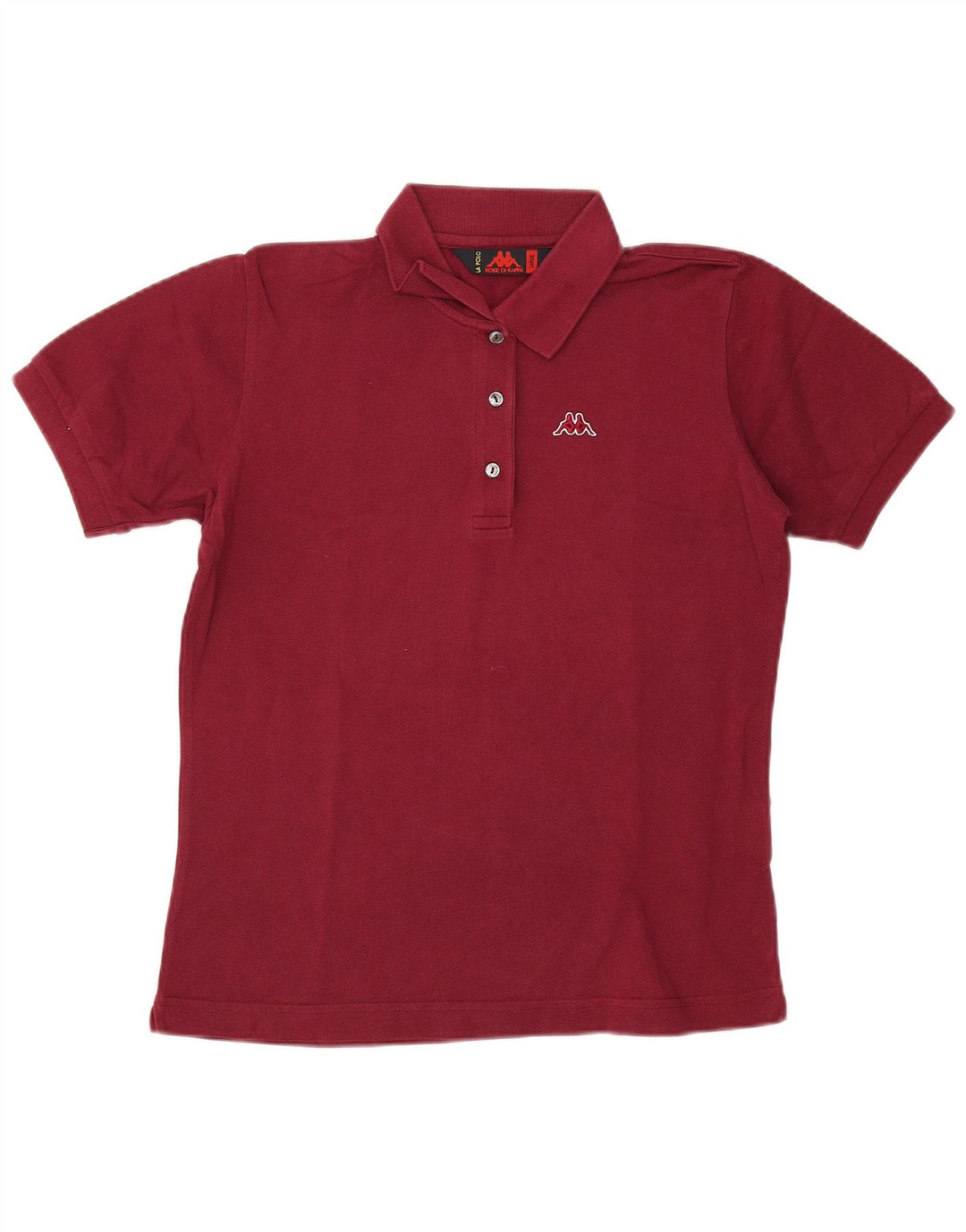 Kappa Dame Polo Shirt UK 16 Stor rødbrun bomuld