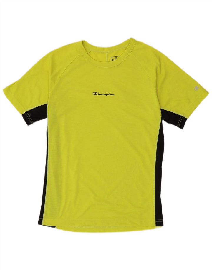 Champion Herre T-Shirt Top Medium Grøn Colourblock