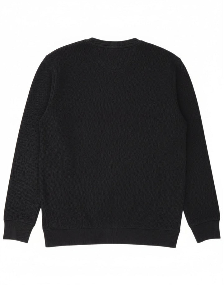 Zara Herre Crew Neck Jumper Sweater Medium Navy Blue Polyester