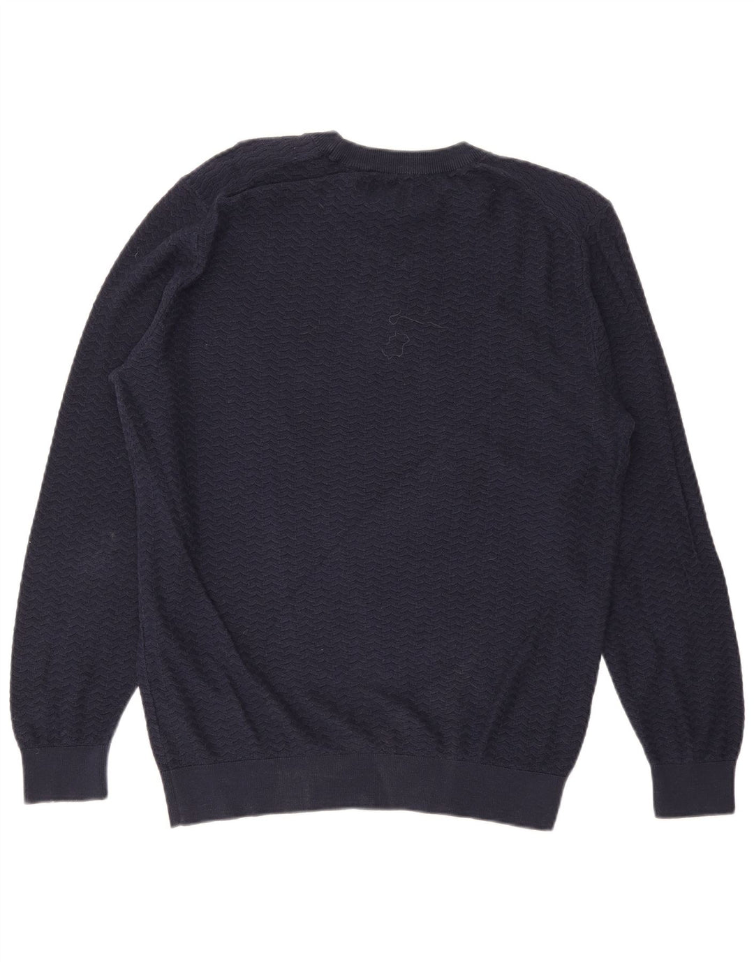 Gant herre rund hals sweater stor marineblå Chevron bomuld