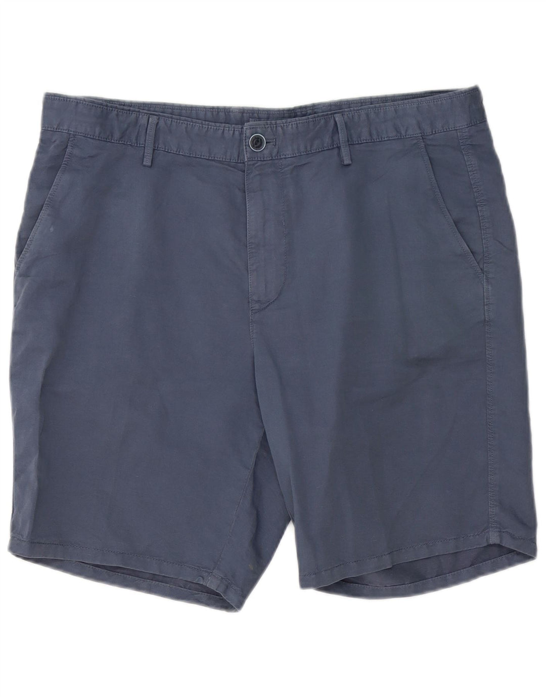 MASSIMO DUTTI Herre Chino Shorts EU 42 Large W32 Navy Blue Bomuld