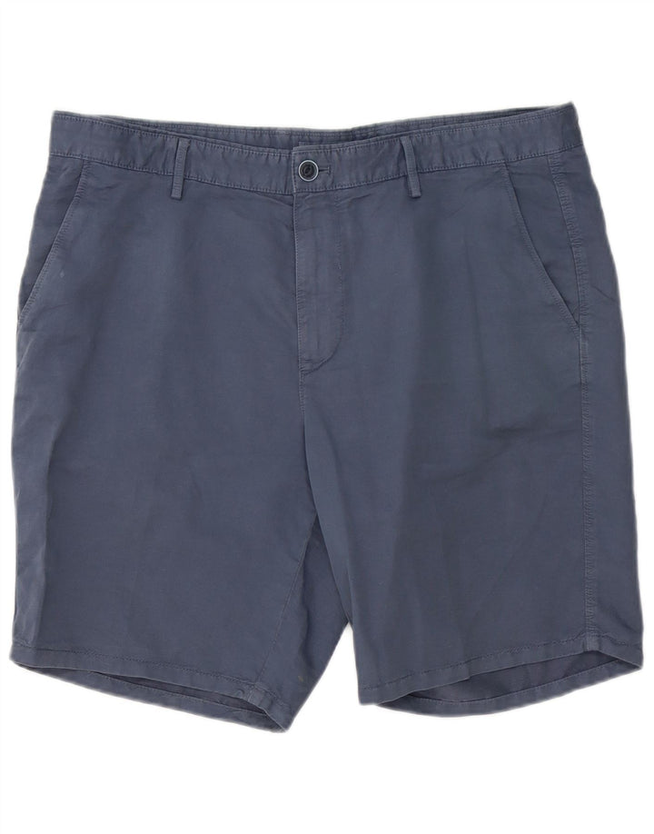 MASSIMO DUTTI Herre Chino Shorts EU 42 Large W32 Navy Blue Bomuld