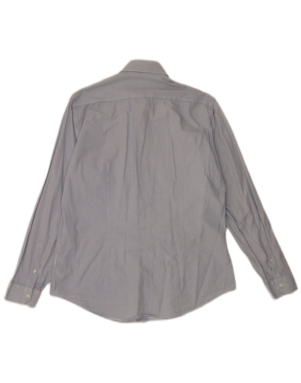 Liu Jo Herre Slim Fit Skjorte Størrelse 40 Medium Blå Geometrisk Bomuld