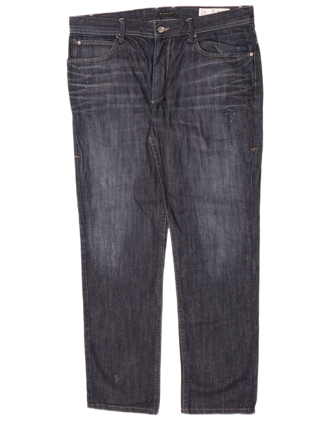 Sisley Herre Belfast Slim Jeans W35 L30 Marineblå Bomuld