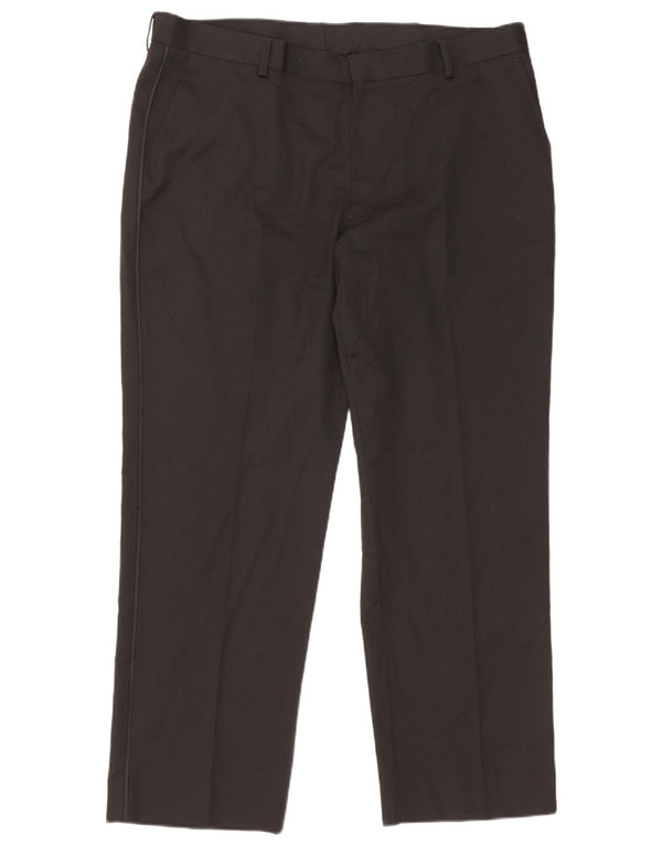 Marks & Spencer Straight Suit Bukser til mænd W38 L29 Sort polyester