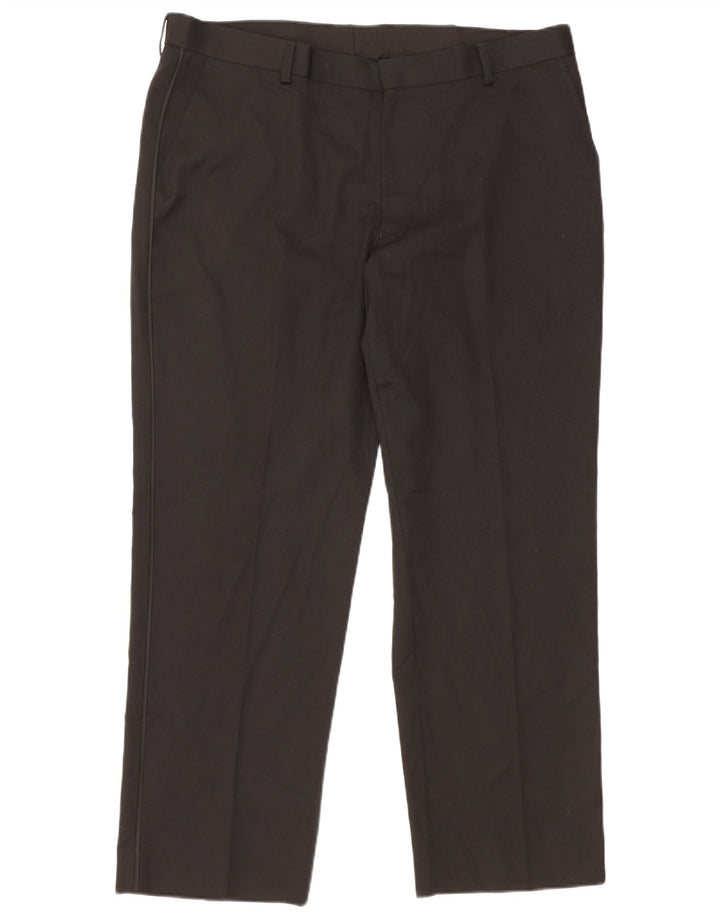 Marks & Spencer Straight Suit Bukser til mænd W38 L29 Sort polyester