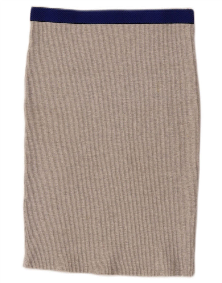 Zara Trafaluc lige nederdel til kvinder Small W26 Grå Colourblock Polyester