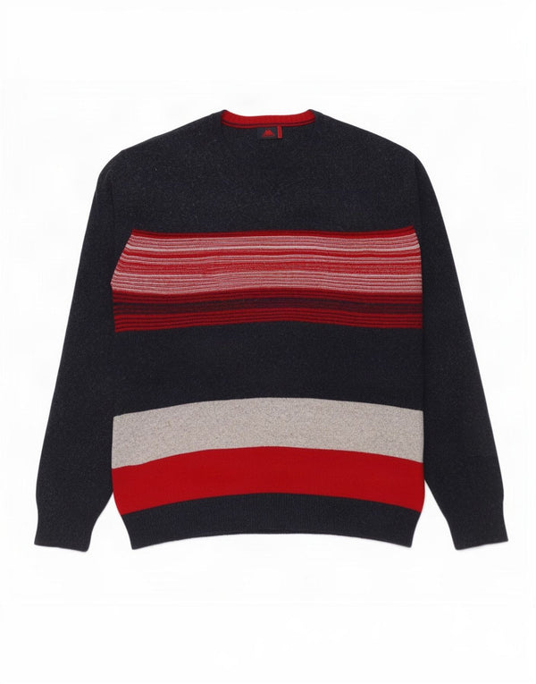 Kappa herre rund hals sweater 3XL marineblå stribet bomuld