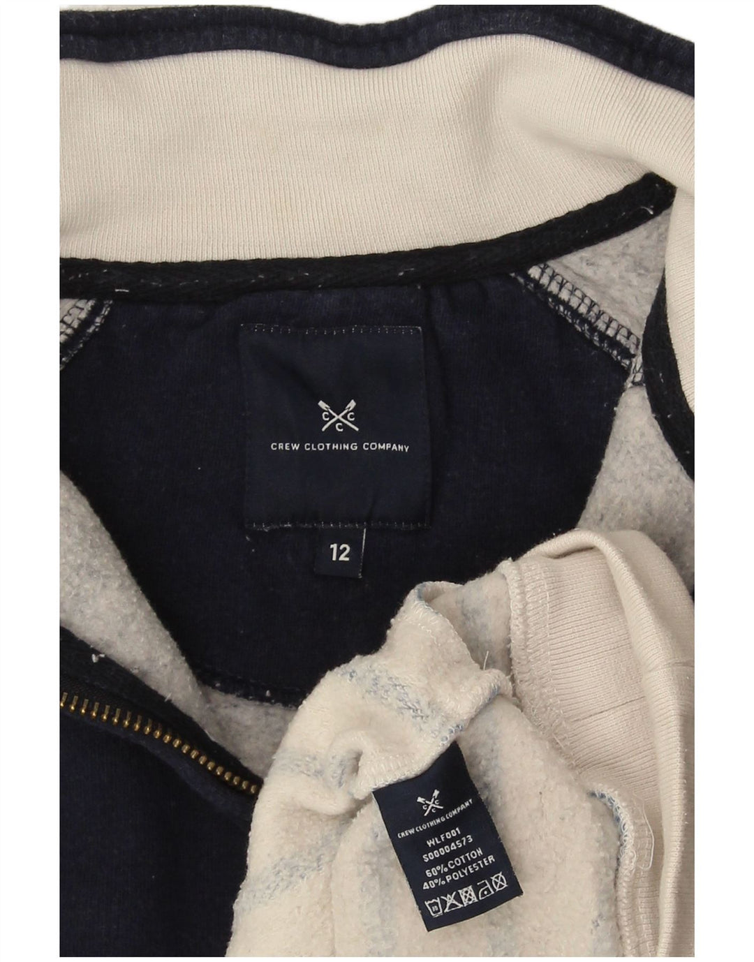 Besætningstøj Dame Sweatshirt Jumper UK 12 Mellem marineblå stribet