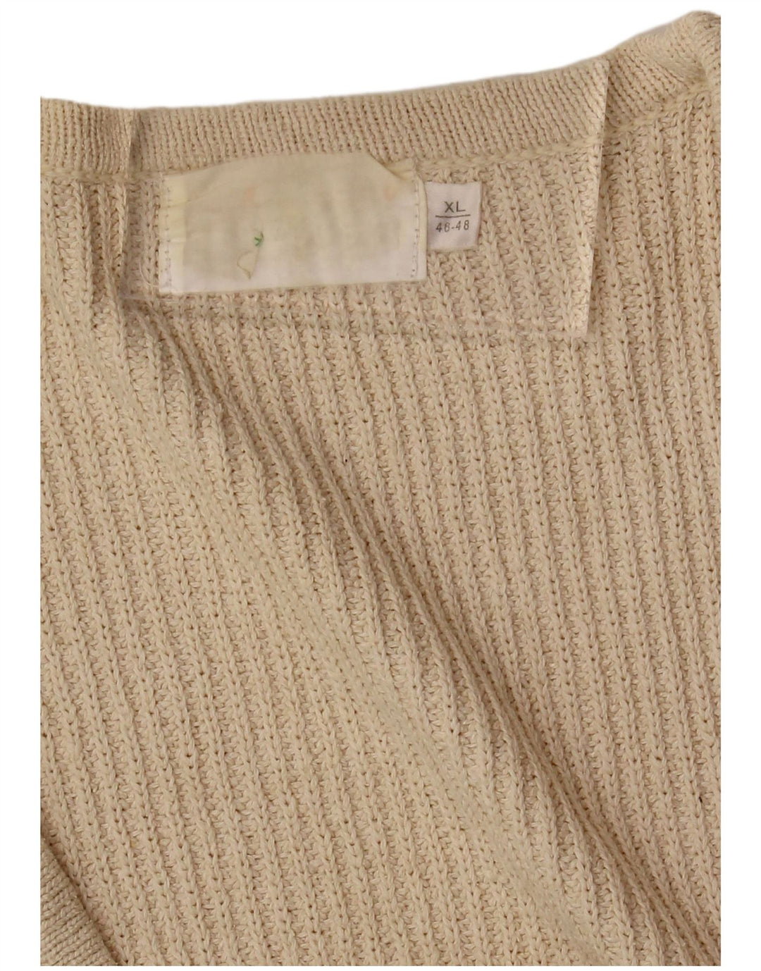 VINTAGE oversized cardigan sweater til kvinder EU 46/48 XL Off White
