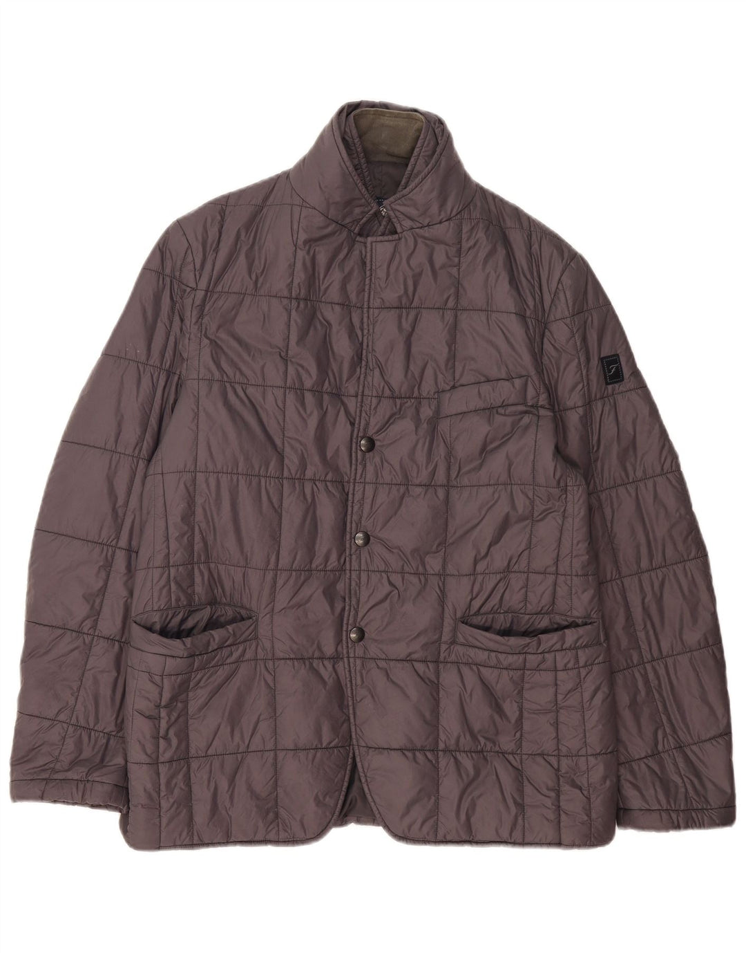 Fay Herre Polstret Jakke UK 40 Stor Grå Polyamid