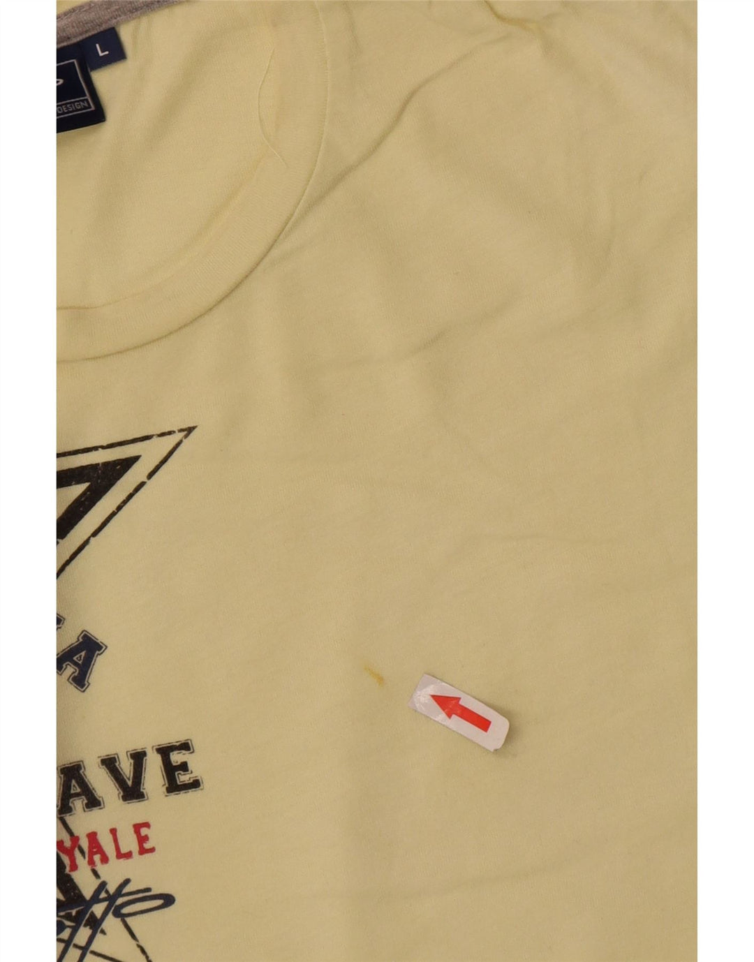 Lotto Herre Grafisk T-Shirt Top Stor Gul Bomuld