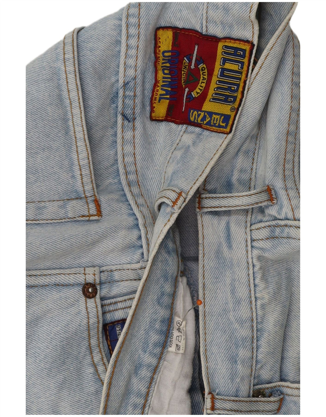 VINTAGE denimshorts til kvinder W29 Mellemblå bomuld