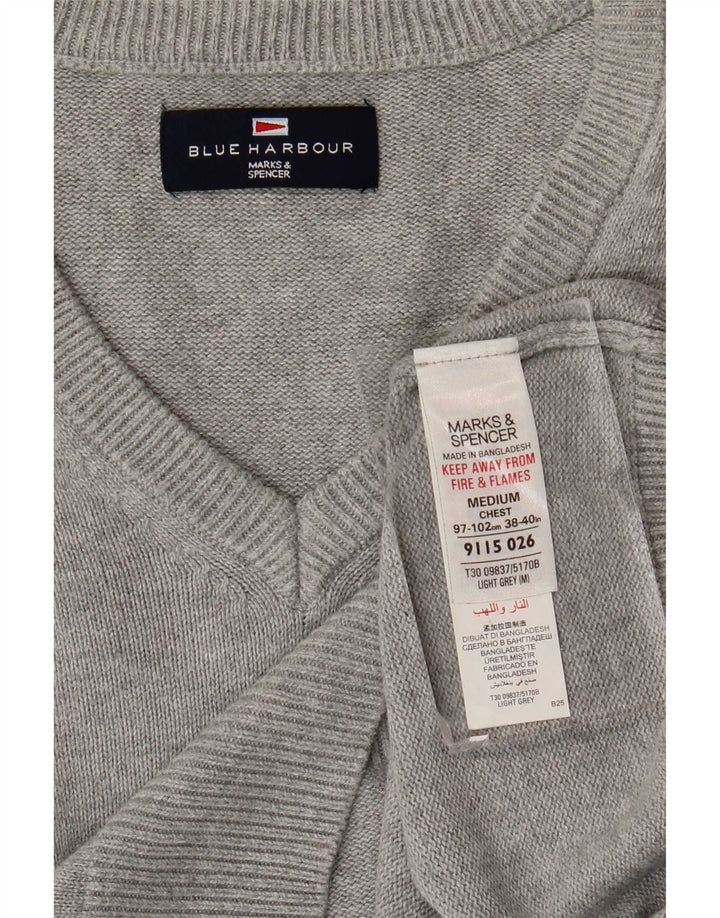 Marks & Spencer Herre Blue Harbor Vest Tank Top Medium Grå Bomuld