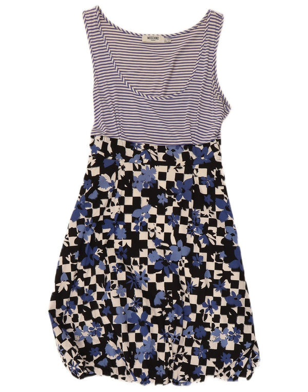 Moschino Dame Sundress UK 8 Small Blue Floral