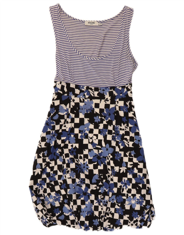 Moschino Dame Sundress UK 8 Small Blue Floral