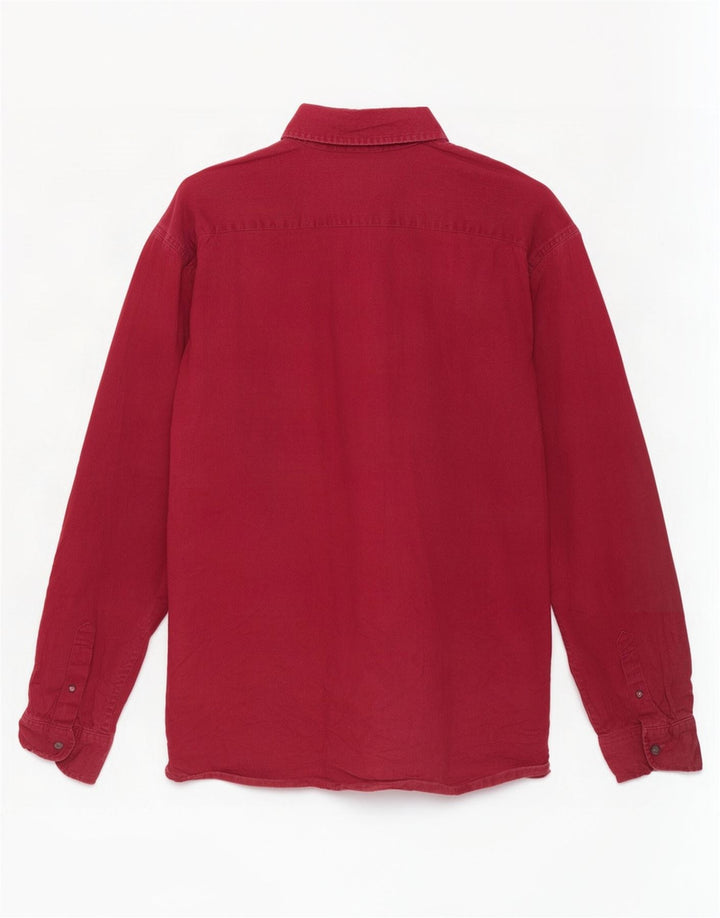 Wrangler herreskjorte XL Bourgogne bomuld