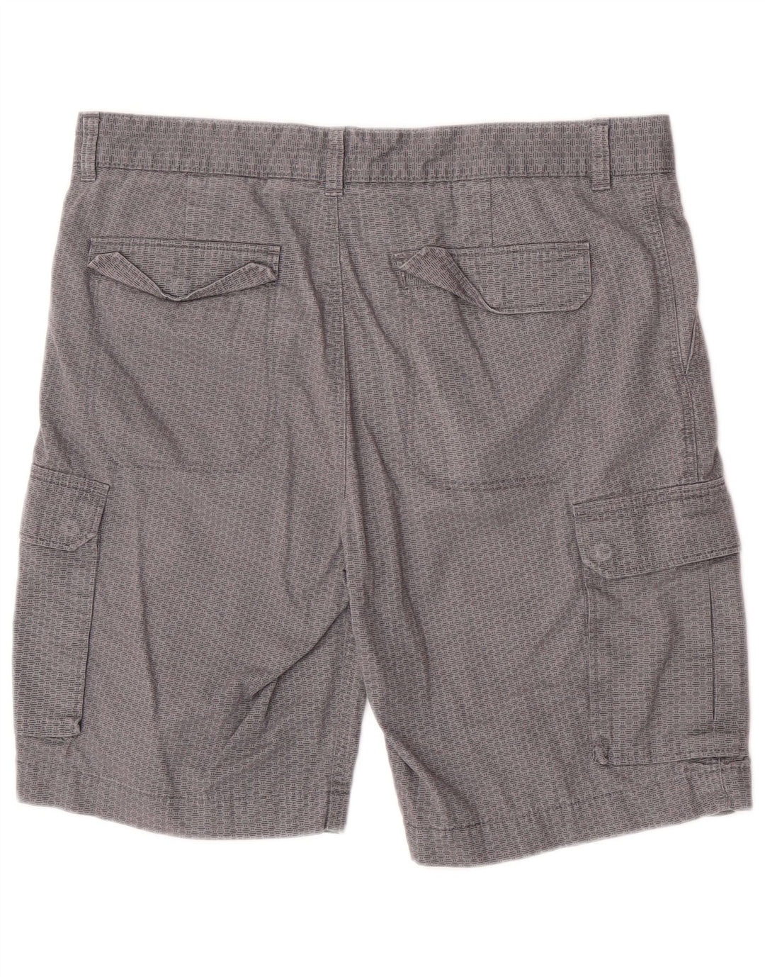 Marks & Spencer Herre Cargo Shorts W34 Large Grå Geometrisk Bomuld
