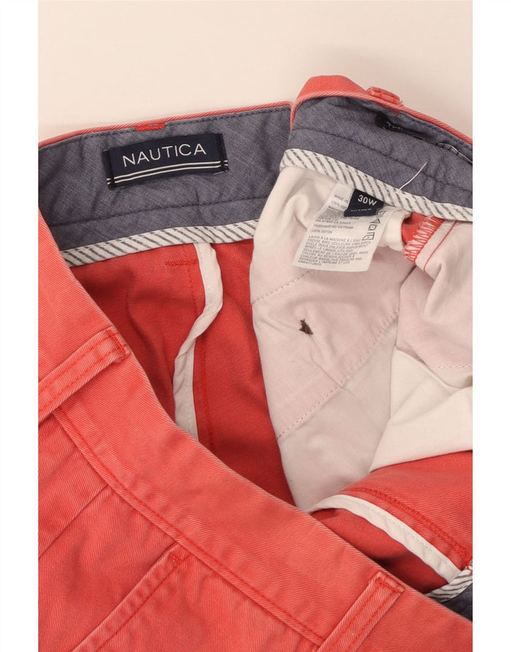 Nautica Herre Chino Shorts W30 Medium Rød Bomuld