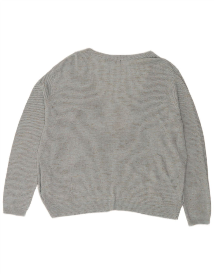 Marks & Spencer Dame oversized cardigan sweater UK 16 Large Blue Flecked