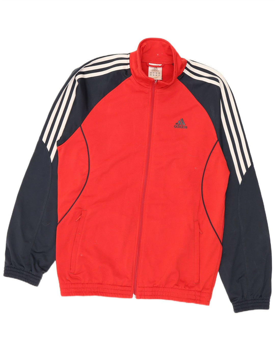 Adidas Træningsdragt til mænd Topjakke UK 38/40 Medium Rød Colourblock Polyester