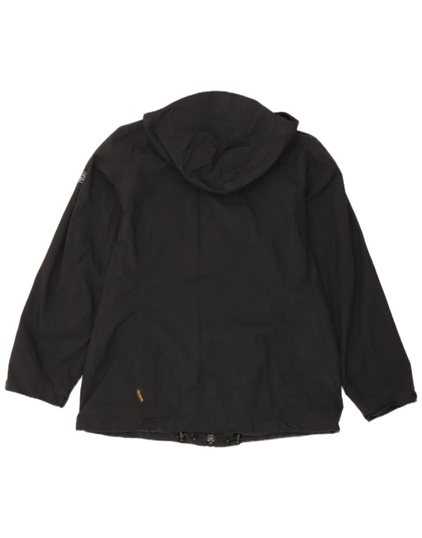 Jack Wolfskin Dame Hættevindjakke UK 18 XL Sort Polyamid
