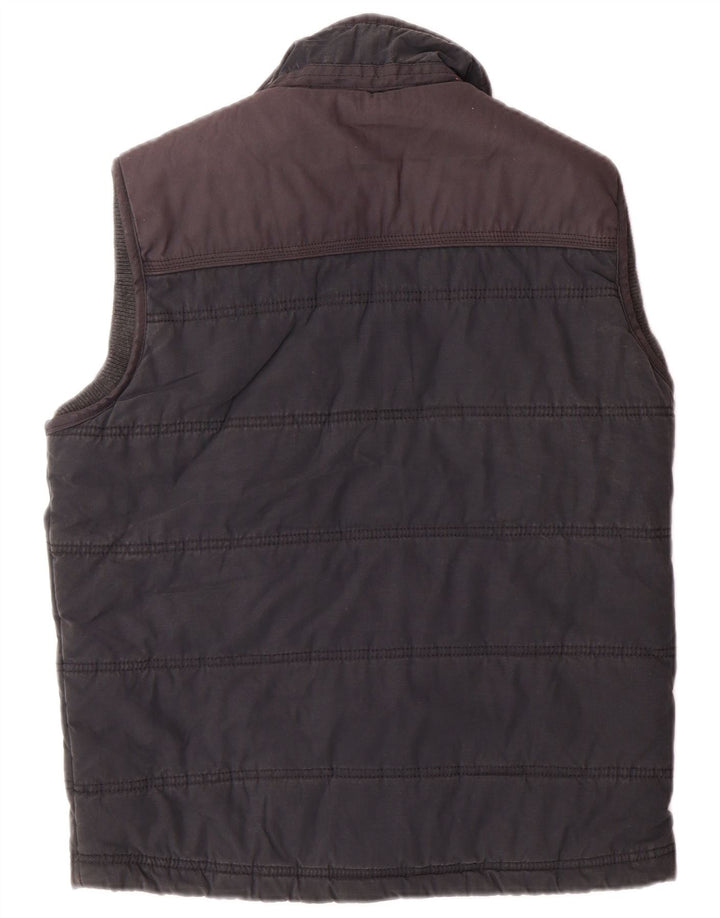 FAT FACE Herre polstret Gilet UK 36 Small Navy Blue Colourblock Polyester