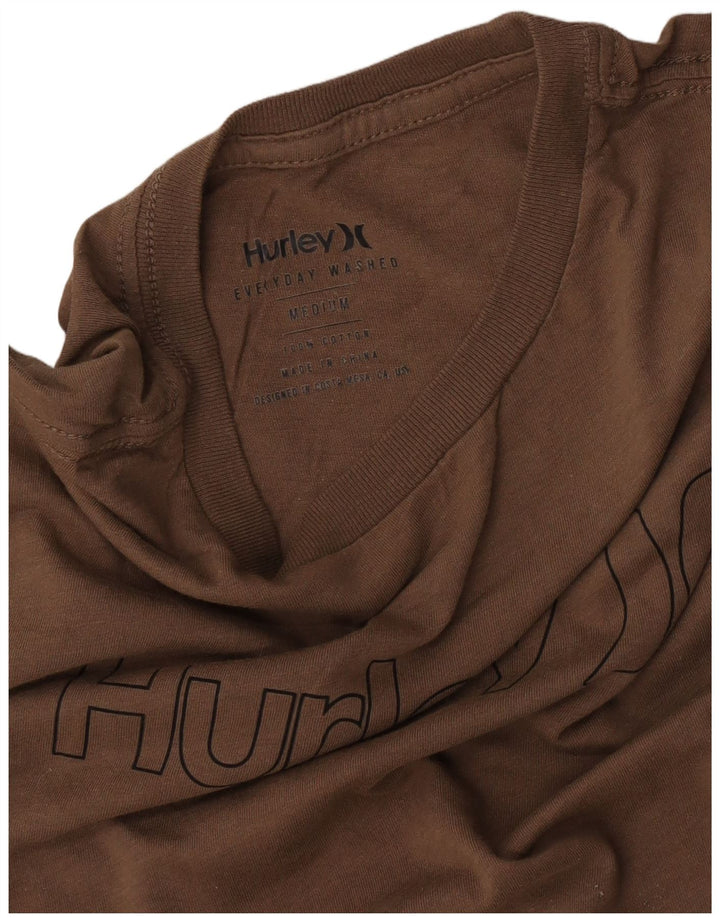 Hurley Herre Grafisk T-Shirt Top Medium Brun Bomuld