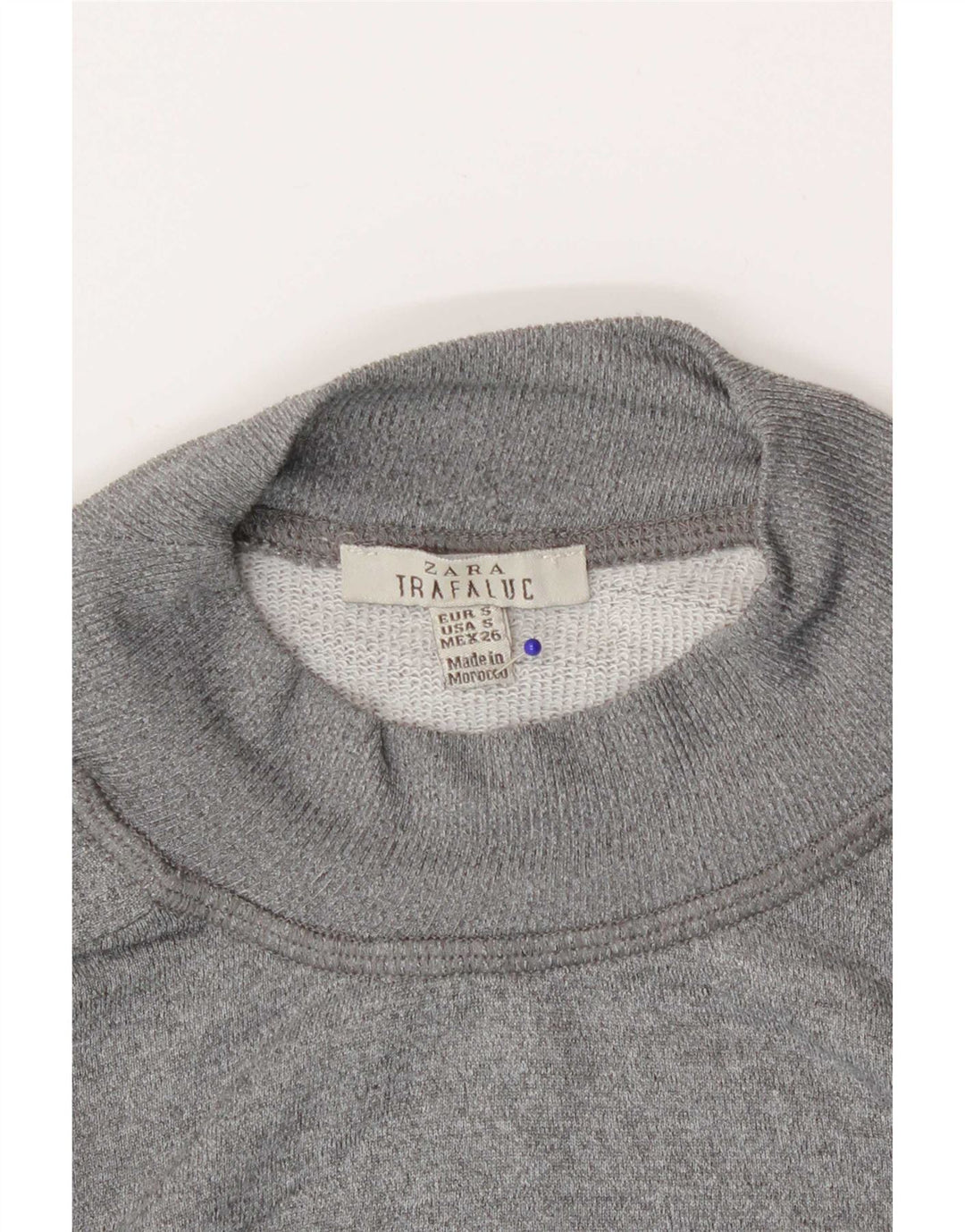 Zara Dame Grafisk Oversized Sweatshirt Jumper UK 10 Lille Grå