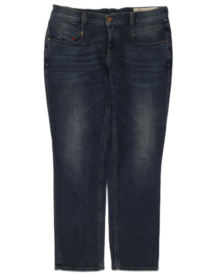 Diesel Dame Belthy-Ankel Regular Slim Straight Jeans W27 L27 Blå Bomuld
