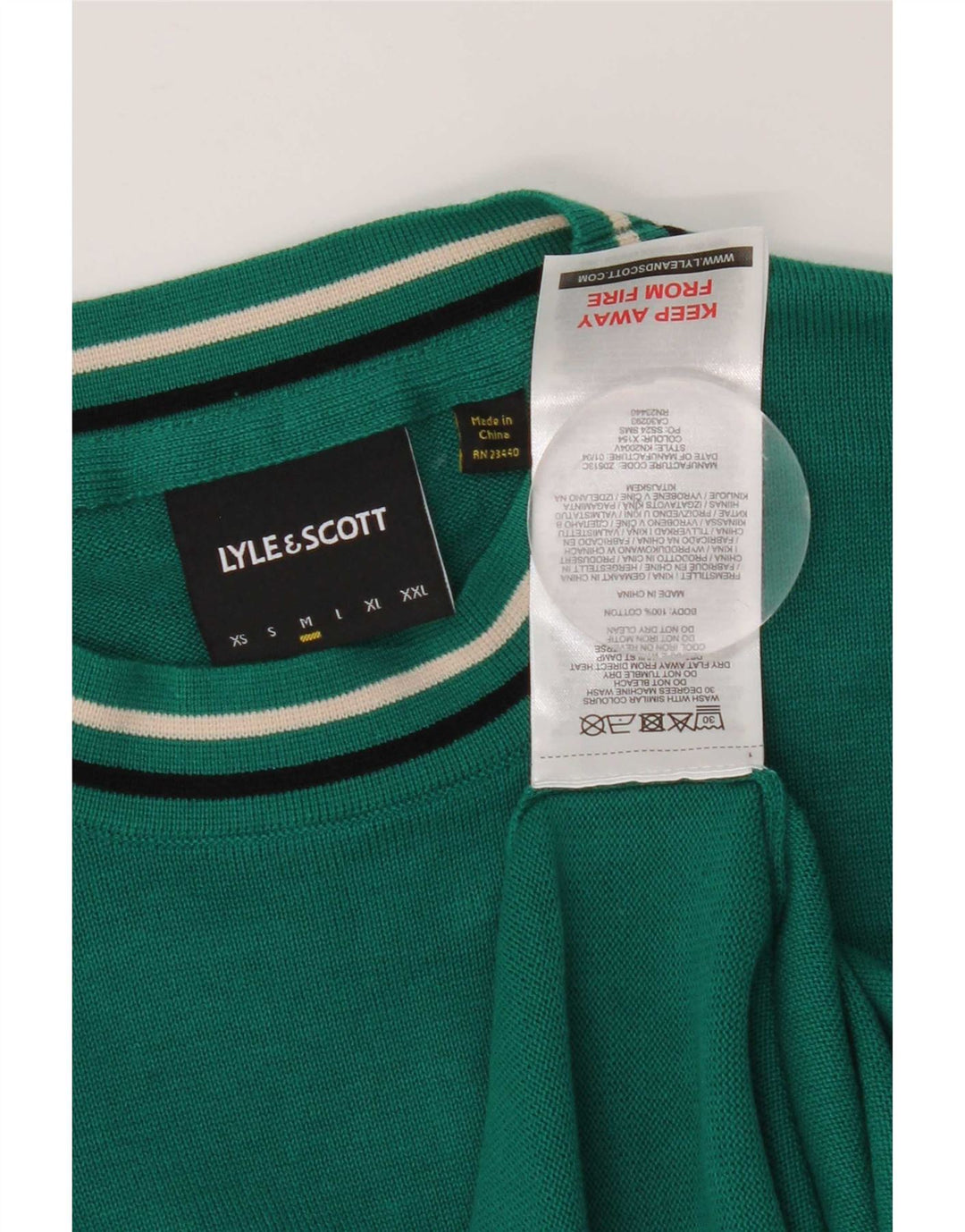 Lyle & Scott Herre Regular Fit Jumper Sweater med rund hals mellemgrøn bomuld