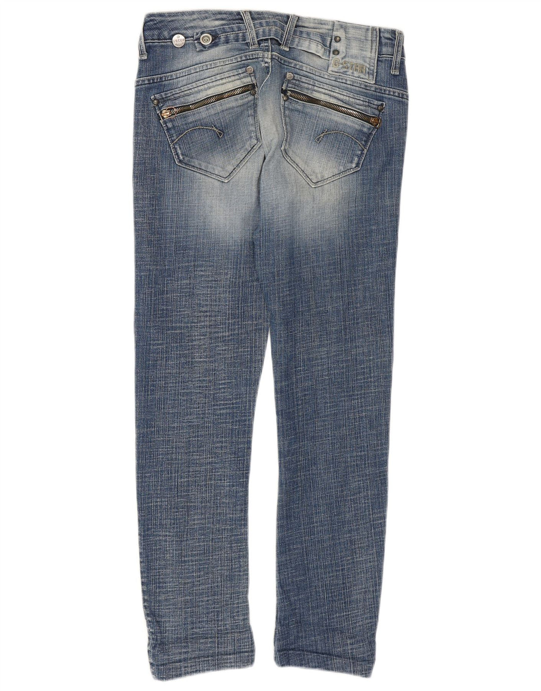 G-STAR Dame Acid Wash Slim Jeans W28 L26 Blå Bomuld