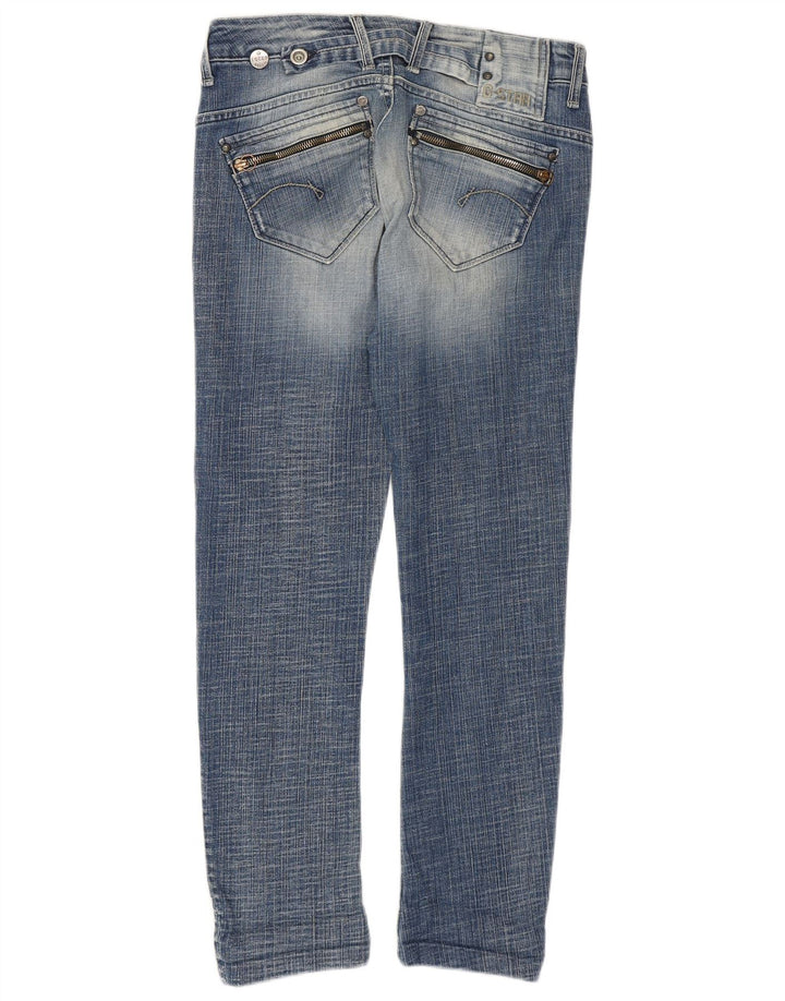 G-STAR Dame Acid Wash Slim Jeans W28 L26 Blå Bomuld