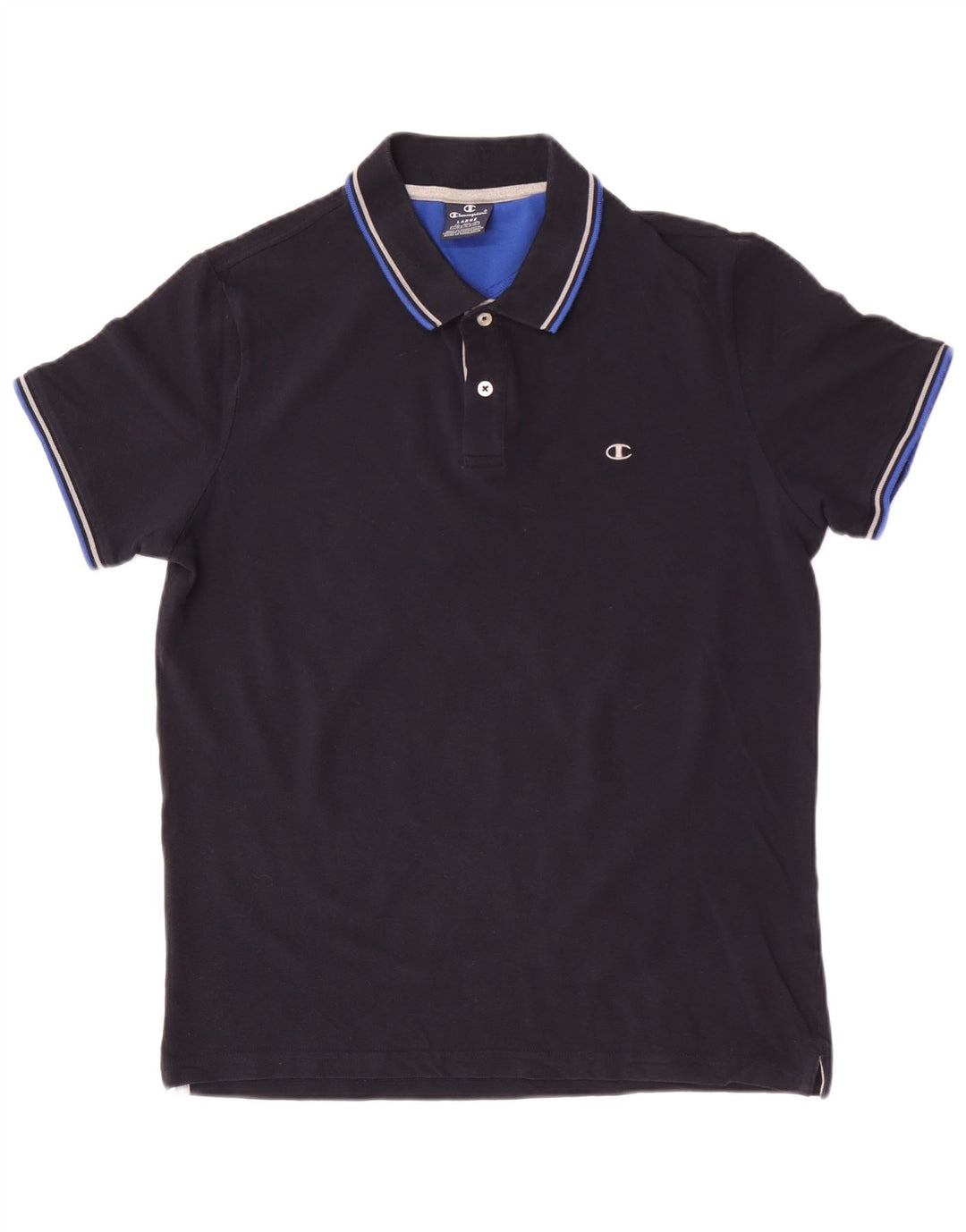 Champion herre poloshirt Stor marineblå stribet bomuld