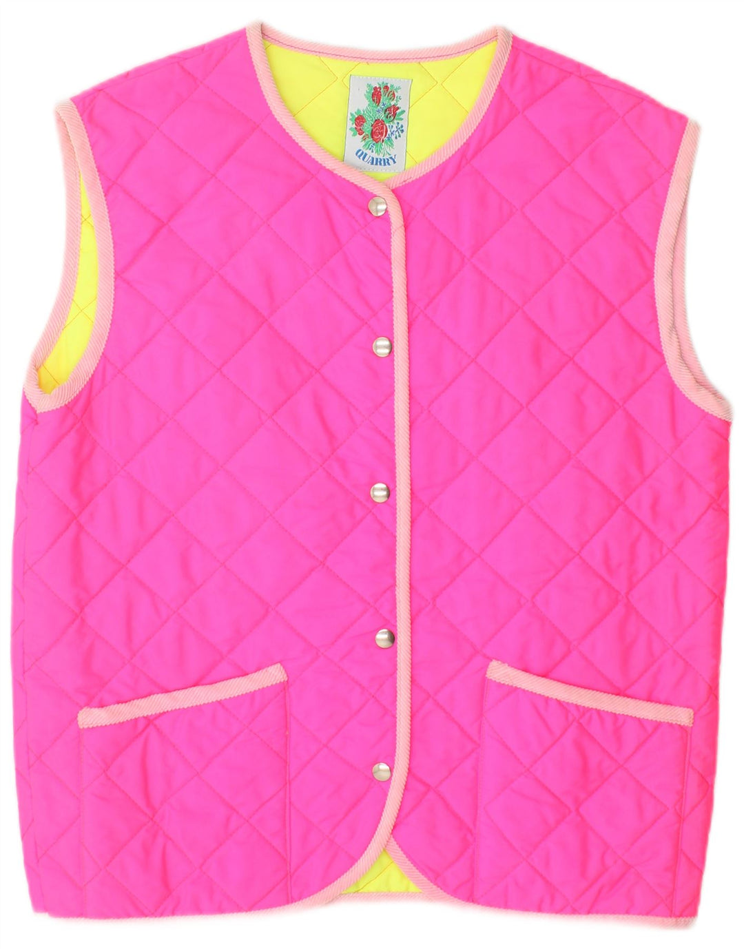 QUARRY Womens Quilted Gilet UK 14 Medium Pink Polyamid