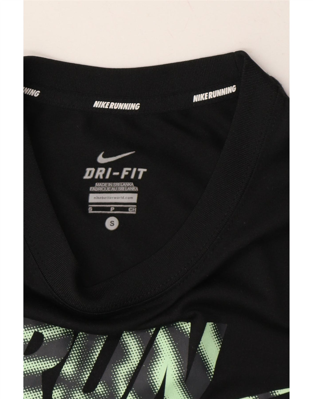 NIKE Mens Dri Fit Graphic T-Shirt Top Small Black Polyester Vintage Nike and Second-Hand Nike from Messina Hembry 