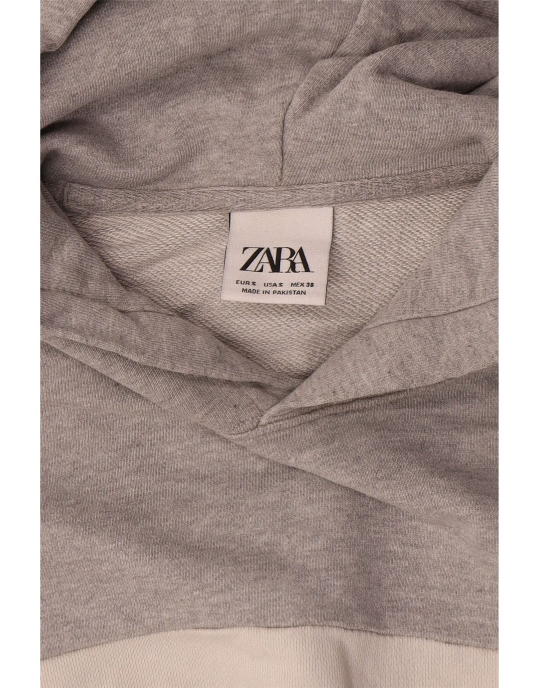 Zara hættetrøje til mænd Small Grå Colourblock Bomuld