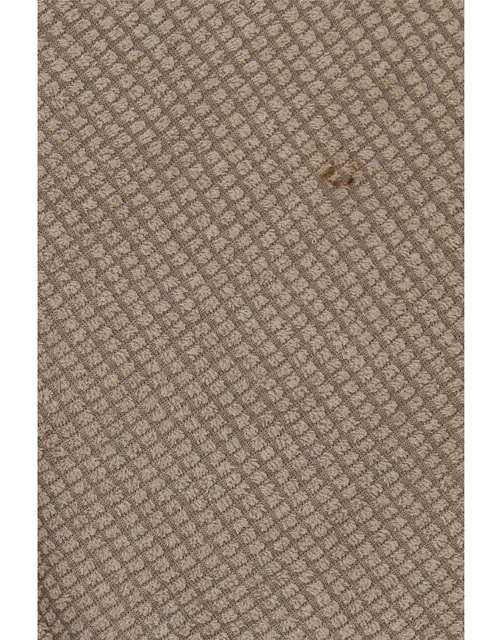 Weird Fish Herre Zip Neck Jumper Sweater Stor Beige Polyester