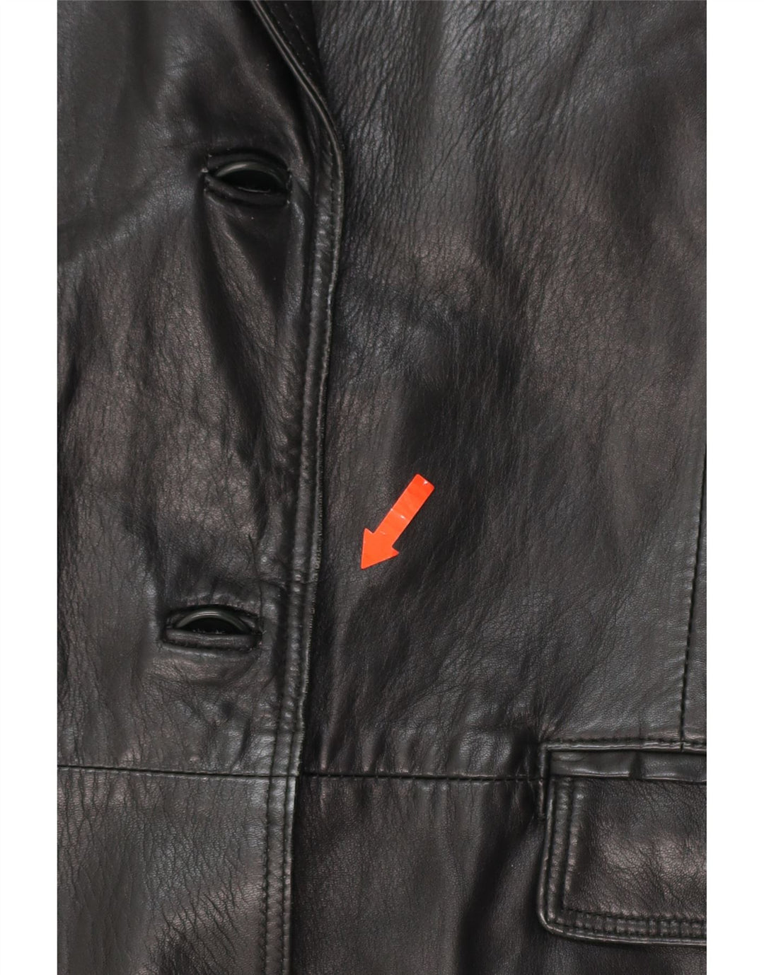 VINTAGE Womens Leather Jacket IT 48 XL Black Leather Vintage Vintage and Second-Hand Vintage from Messina Hembry 