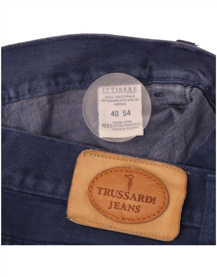TRUSSARDI Mens Ittierre Straight Jeans W40 L34 Navy Blue Cotton